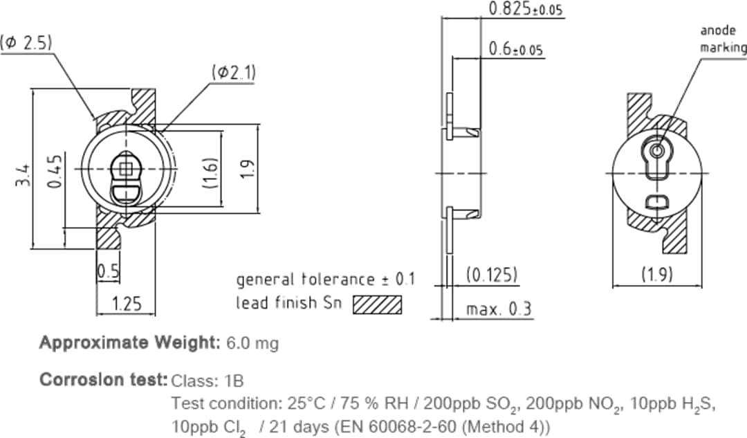 機械図面 - ams OSRAM OSRAM PointLED エンハンスド光パワーLED