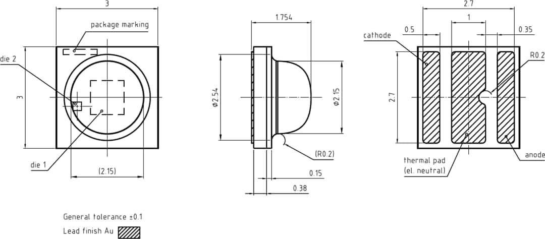 Mechanical Drawing - ams OSRAM OSLON® SSL LEDs