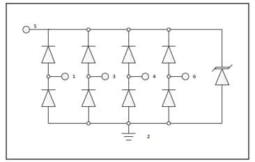 Application Circuit Diagram - Semtech RClamp®0504FB Low Capacitance RClamp Application Circuit Diagram - Semtech RClamp®0504FB Low Capacitance RClamp