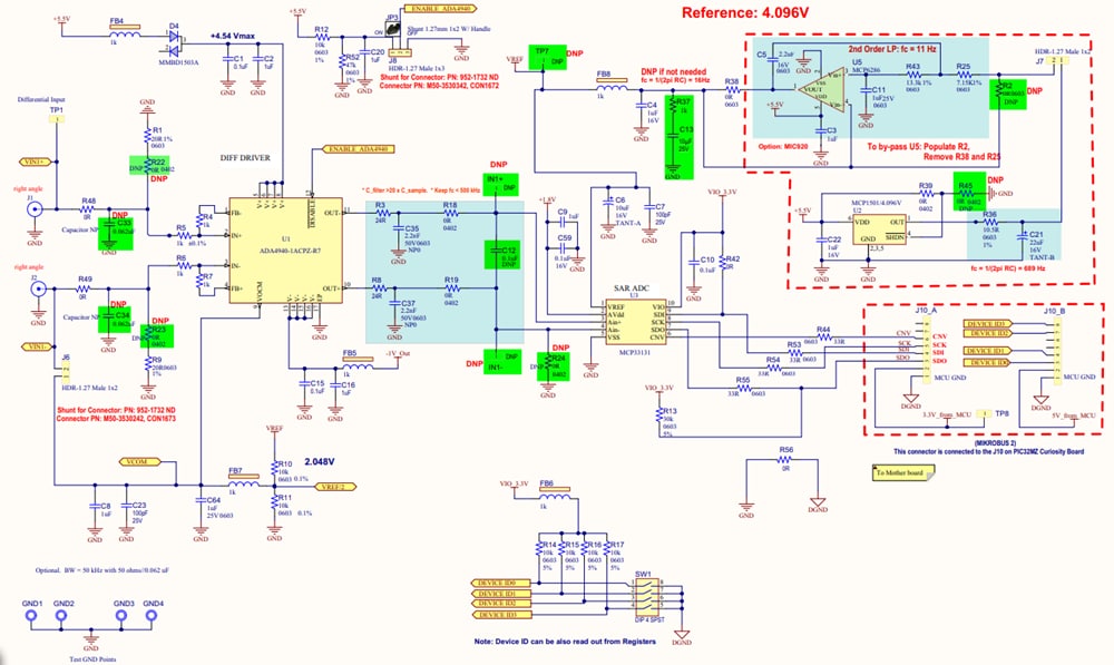 回路図 - Microchip Technology ADM00873評価ボード