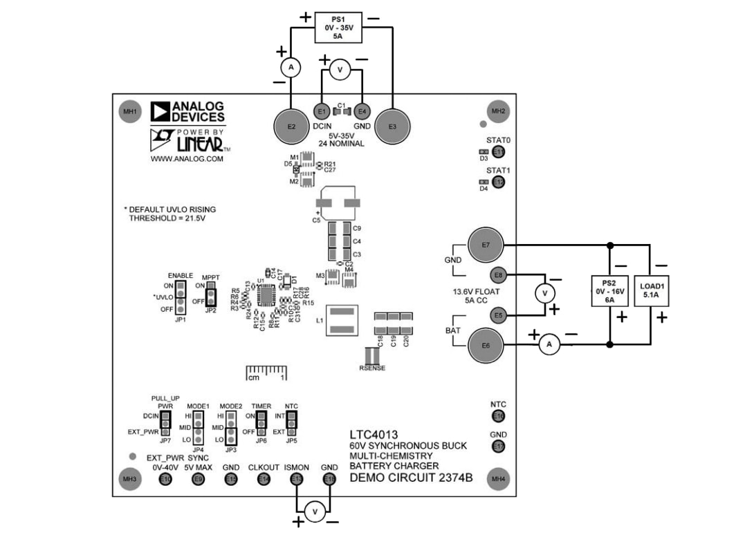 回路図 - Analog Devices Inc. DC2374Bデモボード（LTC4013バッテリ充電器用）