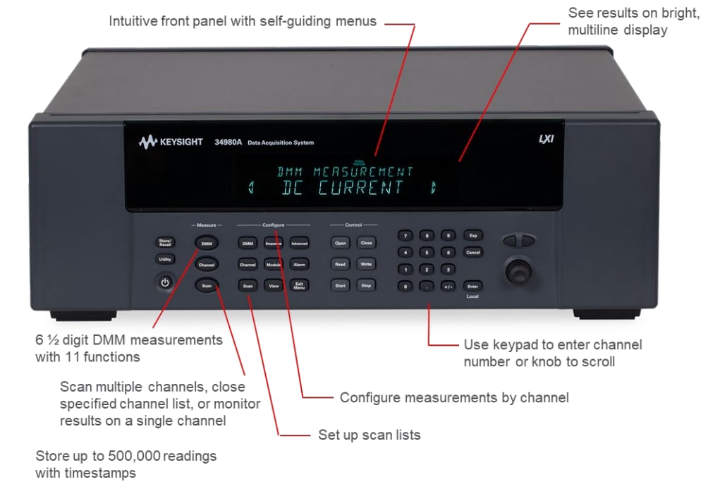 Keysight Technologies 34980Aデータ収集システム Keysight Technologies 34980Aデータ収集システム