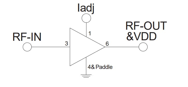 Schematic - Mini-Circuits PMA2-63LN+ Monolithic Amplifier