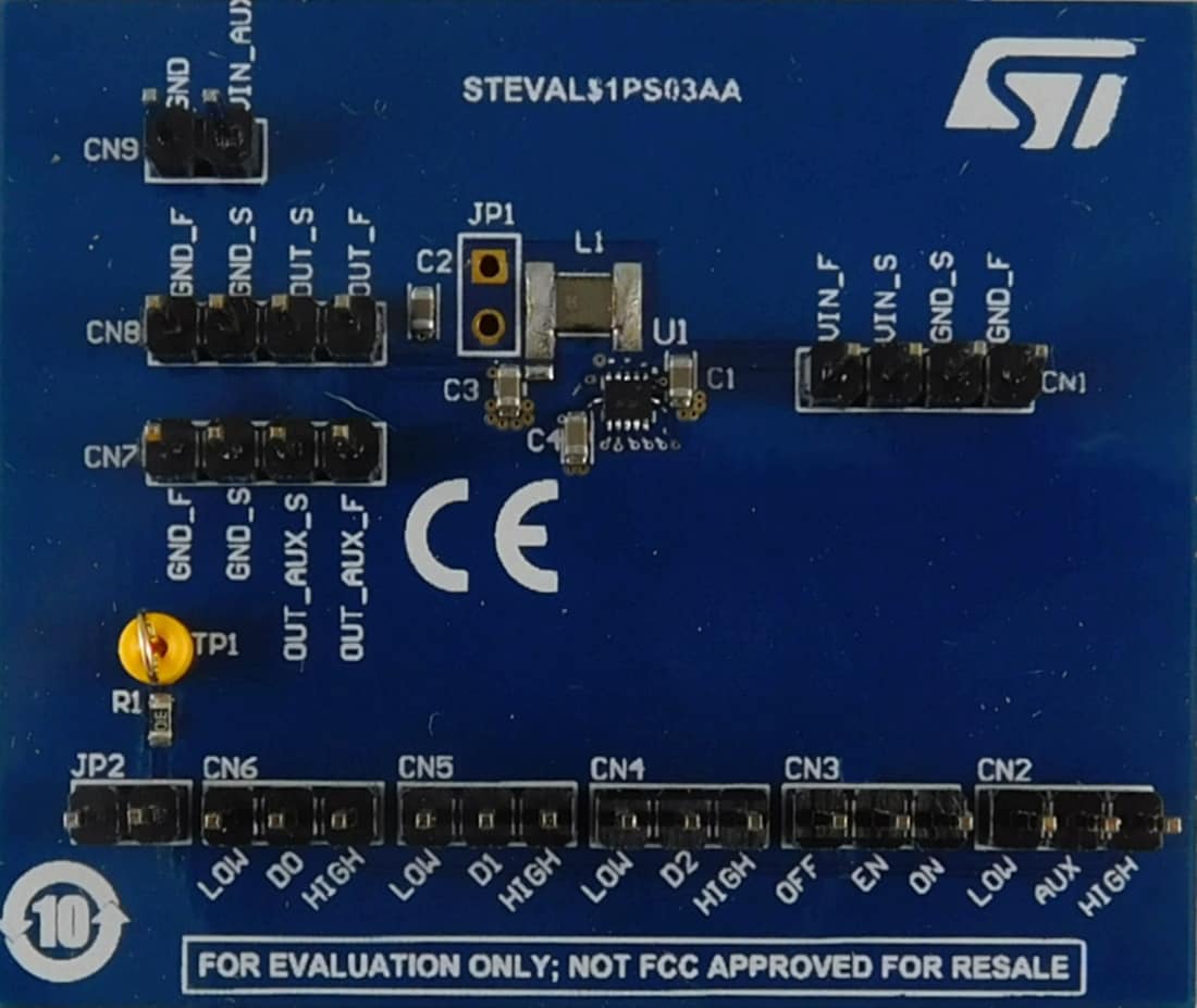 機械図面 - STMicroelectronics STEVAL-1PS03Aコンバータ評価ボード