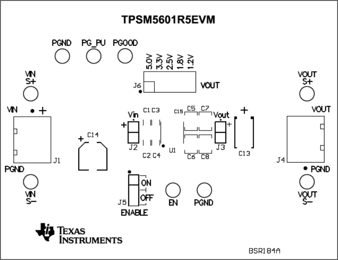 機械図面 - Texas Instruments TPSM5601R5EVM/TPSM5601R5SEVM EVM
