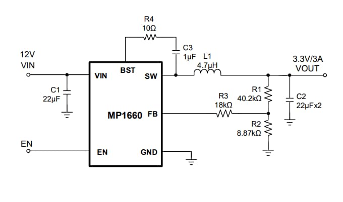 アプリケーション回路図 - Analog Devices Inc. ADA4097 Over-The-Top™高精度OPアンプ