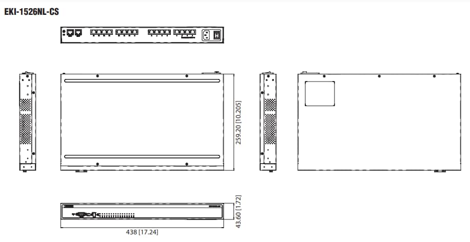 Advantech EKI-1526NL 16ポート・コンソールサーバー