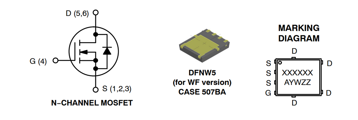 アプリケーション回路図 - onsemi NVMFWS002N10MCL シングルNチャンネル・パワーMOSFET