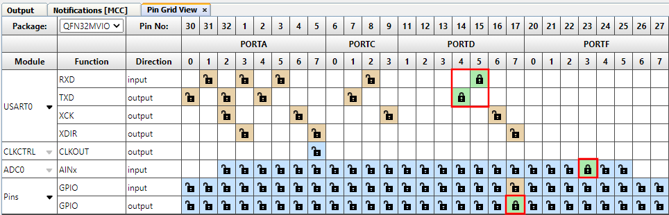 Microchip Technology AVR64DD32による圧力デモ
