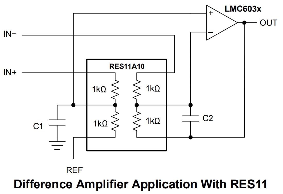アプリケーション回路図 - Texas Instruments LMC603x/LMC6035-Q1低消費電力CMOSオペアンプ