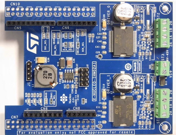 X-NUCLEO-IHM02A1 2軸ステッパモータドライバ拡張ボード