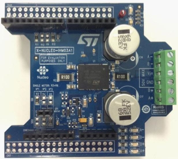 X-NUCLEO-IHM03A1高電力ステッパモータドライバ拡張ボード